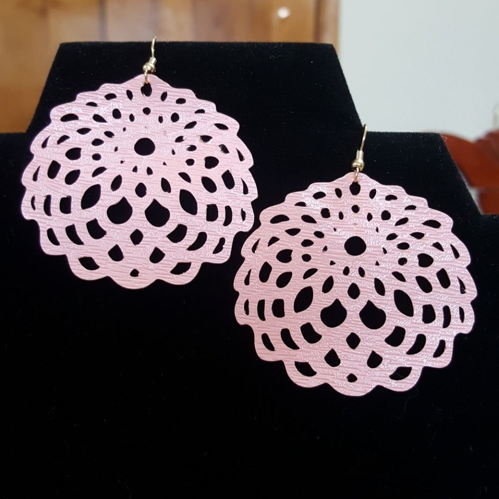 Vegan leather earrings